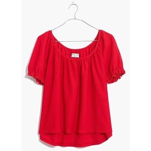 Madewell peasant top, bright fall color